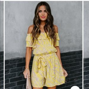 Dream The Impossible Off The Shoulder Romper